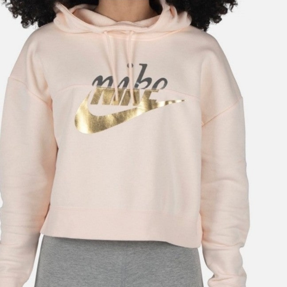 Nike Clash‎ Metallic Crop Hoodie Womens XS